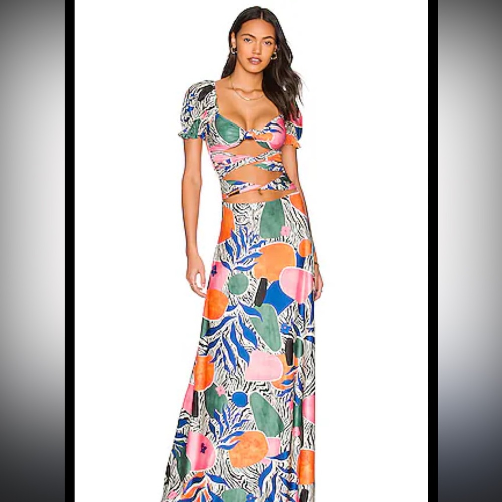 Agua Bendita Colorful Maxi Dress